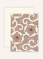 BUNGALOW DENMARK Set of 6 Greeting Cards KOLLAM with envelope, Color: BLACK/ BROWN/ ECRU (Image 1)
