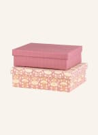 BUNGALOW Set of 2 storage boxes OBLONG S, Color: DUSKY PINK/ ECRU (Image 1)