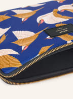 WOUF Tablet sleeve BLUE BIRDS, Color: BLUE/ DARK YELLOW/ CREAM (Image 1)