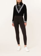 MARC AUREL Leggings with tuxedo stripe, Color: BLACK (Image 1)