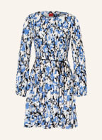 HUGO Plisseekleid KAVORI, Farbe: BLAU/ WEISS/ CREME (Bild 1)