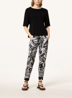 CAMBIO Hose JORDEN im Jogging-Stil, Farbe: SCHWARZ/ CREME/ HELLGRAU (Bild 1)
