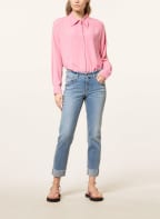 CAMBIO 7/8 jeans PINA with decorative gems, Color: 5257 medium splinted contrast (Image 1)