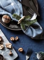 BROSTE COPENHAGEN Set of 6 napkin rings BRAID, Color: CREAM (Image 1)
