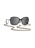 CHANEL Quadratische Sonnenbrille , Farbe: C622S457 - SCHWARZ/ SCHWARZ (Bild 1)