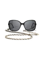 CHANEL Quadratische Sonnenbrille , Farbe: C622S457 - SCHWARZ/ SCHWARZ (Bild 1)