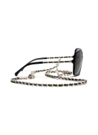 CHANEL Quadratische Sonnenbrille , Farbe: C622S457 - SCHWARZ/ SCHWARZ (Bild 1)