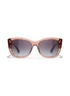 CHANEL Schmetterlingsförmige Sonnenbrille, Farbe: 1651S6 - HELLBRAUN/ GRAU VERLAUF (Bild 1)