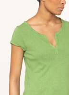 MOS MOSH T-shirt TROY with linen, Color: LIGHT GREEN (Image 1)