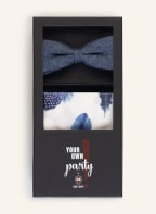 CG - CLUB of GENTS Set PIXTON: Fliege und Einstecktuch , Farbe: WEISS/ BLAU (Bild 1)