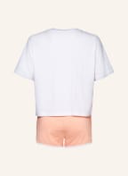 Champion Set: T-Shirt und Shorts, Farbe: WEISS/ HELLORANGE (Bild 1)