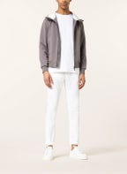 People of Shibuya Sweatjacke SAGAMI im Materialmix, Farbe: TAUPE/ CREME (Bild 1)