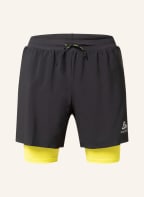 odlo 2-in-1-Laufshorts AXALP TRAIL, Farbe: SCHWARZ/ NEONGELB (Bild 1)