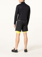 odlo 2-in-1-Laufshorts AXALP TRAIL, Farbe: SCHWARZ/ NEONGELB (Bild 1)