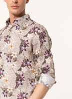 fakts Leinenhemd SEBO Slim Fit , Farbe: DUNKELLILA/ CREME/ KHAKI (Bild 1)