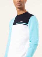 BOSS Sweatshirt SALBO, Farbe: WEISS/ TÜRKIS/ SCHWARZ (Bild 1)