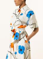 seidensticker Hemdblusenkleid, Farbe: ECRU/ BLAU/ ORANGE (Bild 1)