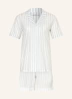SCHIESSER Shorty pajamas PYJAMA STORY, Color: LIGHT BLUE/ WHITE (Image 1)