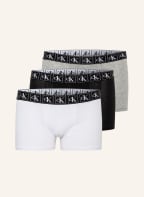 Calvin Klein 3er-Pack Boxershorts CK ONE, Farbe: HELLGRAU/ WEISS/ SCHWARZ (Bild 1)