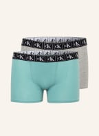 Calvin Klein 2er-Pack Boxershorts CK ONE, Farbe: HELLGRAU/ TÜRKIS (Bild 1)