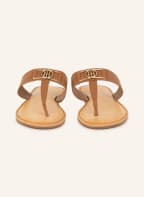 TOMMY HILFIGER Zehentrenner, Farbe: COGNAC/ GOLD/ BEIGE (Bild 1)