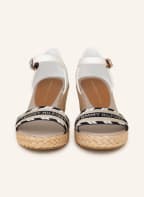 TOMMY HILFIGER Wedges, Color: DARK BLUE/ BEIGE/ ECRU (Image 1)