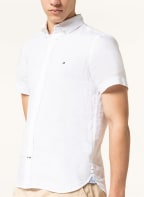TOMMY HILFIGER Kurzarm-Hemd Slim Fit aus Leinen, Farbe: WEISS (Bild 1)