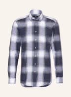 STROKESMAN'S Hemd Modern Fit mit Leinen, Farbe: DUNKELBLAU/ WEISS/ ORANGE (Bild 1)