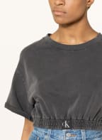 Calvin Klein Cropped-Shirt CK AUTHENTIC, Farbe: DUNKELGRAU (Bild 1)