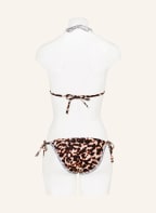 Calvin Klein Triangel-Bikini-Top LOGO TAPE, Farbe: CREME/ SCHWARZ/ DUNKELORANGE (Bild 1)