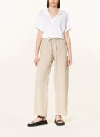 darling harbour Linen polo shirt, Color: WHITE (Image 1)