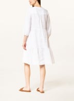 darling harbour Linen dress with 3/4 sleeves, Color: WHITE (Image 1)