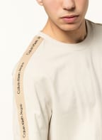 Calvin Klein Jeans T-Shirt mit Galonstreifen , Farbe: CREME (Bild 1)