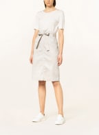 FFC Kleid im Materialmix, Farbe: CREME/ HELLGRAU (Bild 1)