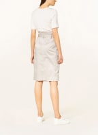 FFC Kleid im Materialmix, Farbe: CREME/ HELLGRAU (Bild 1)