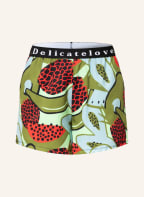 Delicatelove Yoga-Shorts MASHA FRUITS, Farbe: OLIV/ ROT/ HELLBLAU (Bild 1)