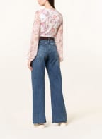 DESOTO Blusenshirt FAY im Materialmix, Farbe: CREME/ HELLLILA/ HELLROT (Bild 1)