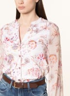 DESOTO Blusenshirt FAY im Materialmix, Farbe: CREME/ HELLLILA/ HELLROT (Bild 1)