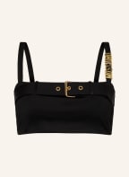 MOSCHINO Bralette bikini top GOLDEN BUCKLE, Color: BLACK (Image 1)