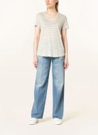 REPEAT T-Shirt aus Leinen, Farbe: WEISS/ GRÜN (Bild 1)
