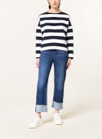 MAERZ MUENCHEN Longsleeve, Farbe: WEISS/ DUNKELBLAU (Bild 1)