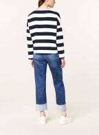 MAERZ MUENCHEN Longsleeve, Farbe: WEISS/ DUNKELBLAU (Bild 1)