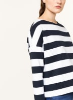 MAERZ MUENCHEN Longsleeve, Farbe: WEISS/ DUNKELBLAU (Bild 1)