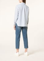 WEEKEND MaxMara Hemdbluse MOLO aus Leinen, Farbe: WEISS/ HELLBLAU (Bild 1)
