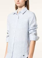 WEEKEND MaxMara Hemdbluse MOLO aus Leinen, Farbe: WEISS/ HELLBLAU (Bild 1)