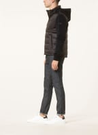 handstich Daunenjacke im Materialmix , Farbe: SCHWARZ (Bild 1)