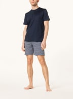 mey Shorty-Schlafanzug Serie BILUND, Farbe: DUNKELBLAU/ WEISS (Bild 1)