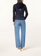 No.1 Como Sweatjacke FOGGIA im Materialmix , Farbe: DUNKELBLAU (Bild 1)