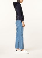 No.1 Como Sweatjacke FOGGIA im Materialmix , Farbe: DUNKELBLAU (Bild 1)