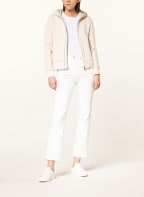 No.1 Como Sweatjacke TERNI im Materialmix , Farbe: CREME (Bild 1)